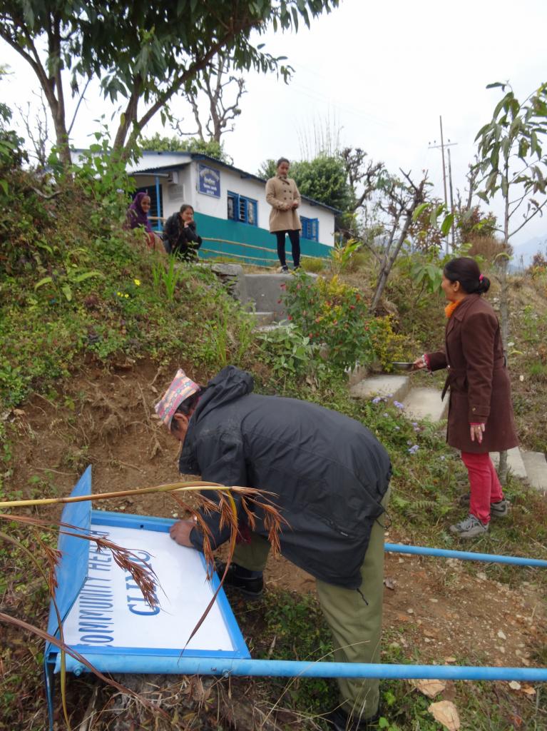 Réinstallation du panneau d'acueil aprés peinture